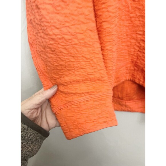 Lululemon Rippled V-Neck Pullover Autumn Red Orange Size 8 Oversize Relaxed - Picture 8 of 11